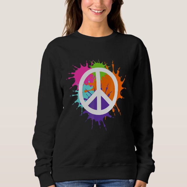 Farbige Kostüme für das Friedenssymbol Sweatshirt (Vorderseite)