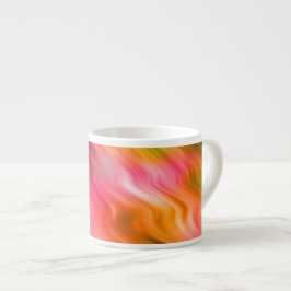 Farbige Krane Blume Wavy Textur Espressotasse