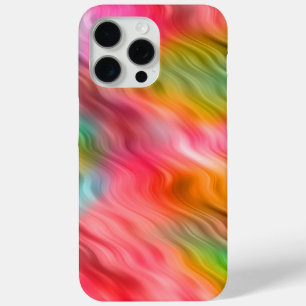 Farbige Krane Blume Wavy Textur iPhone 15 Pro Max Hülle