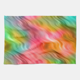 Farbige Krane Blume Wavy Textur Küchentuch