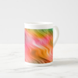 Farbige Krane Blume Wavy Textur Prozellantasse