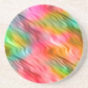 Farbige Krane Blume Wavy Textur Untersetzer