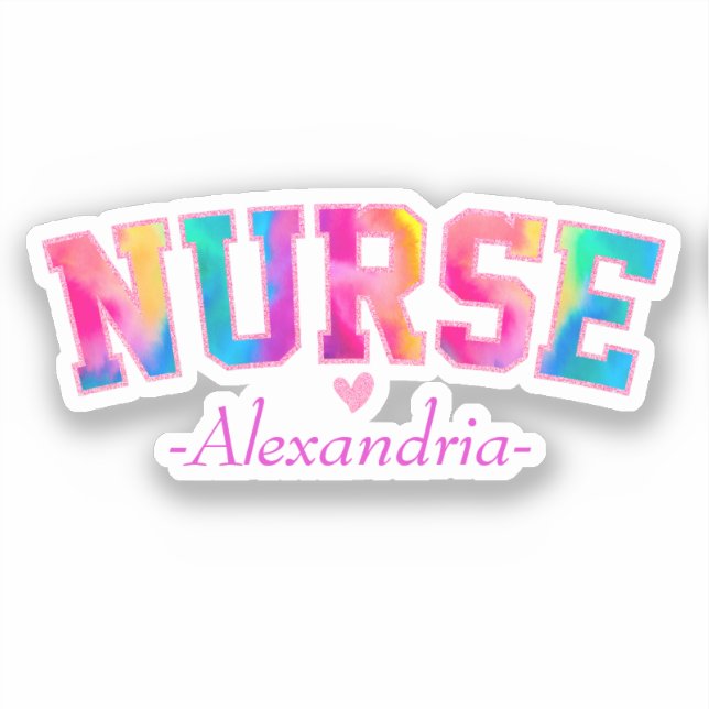 Farbige Krankenschwester Aufkleber (Vorderseite)