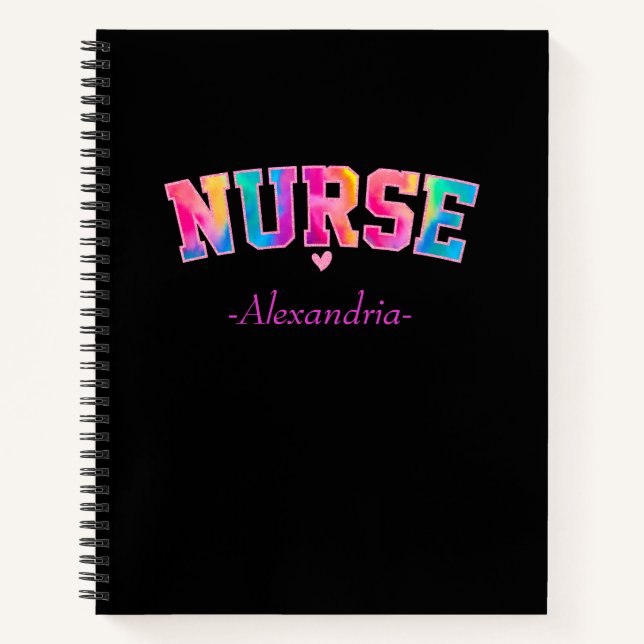 Farbige Krankenschwester Notizbuch (Vorderseite)