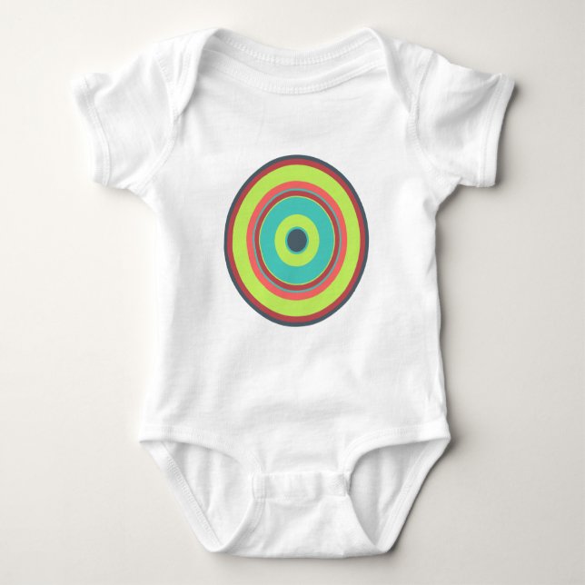 Farbige Kreise 04 Baby Strampler (Vorderseite)