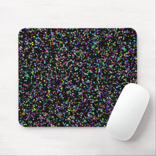 Farbige Kreise blasen auf schwarzen, einzigartigen Mousepad