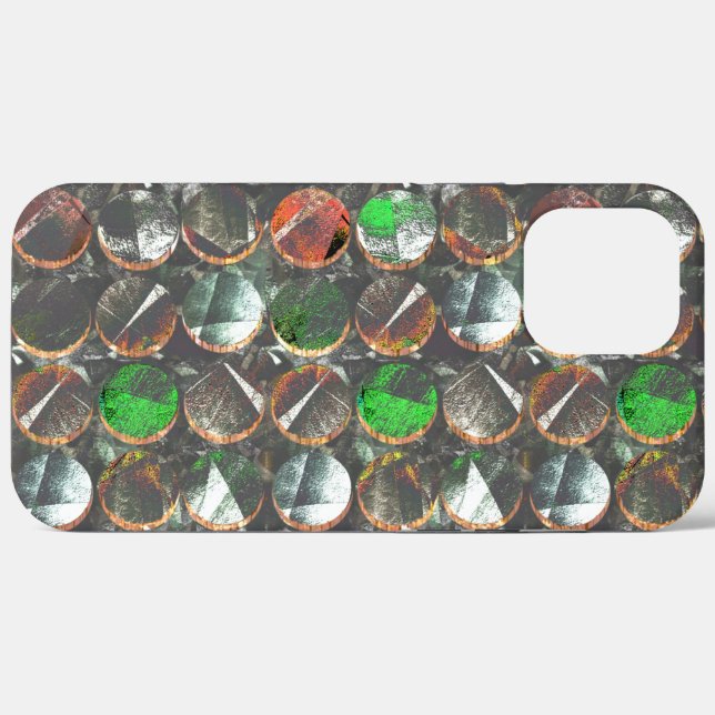 Farbige Kreise dunkler Textur Case-Mate iPhone Hülle (Rückseite (Horizontal))