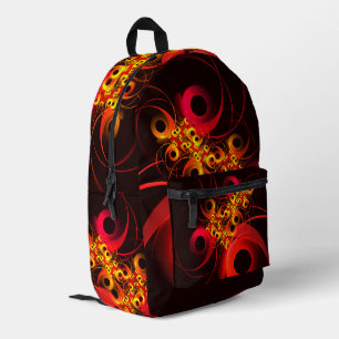 Farbige Kreise Modernes Abstraktes Kunstmuster #08 Bedruckter Rucksack