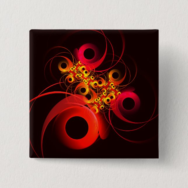 Farbige Kreise Modernes Abstraktes Kunstmuster #08 Button (Vorderseite)