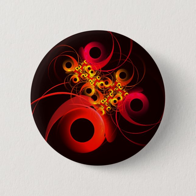 Farbige Kreise Modernes Abstraktes Kunstmuster #08 Button (Vorderseite)