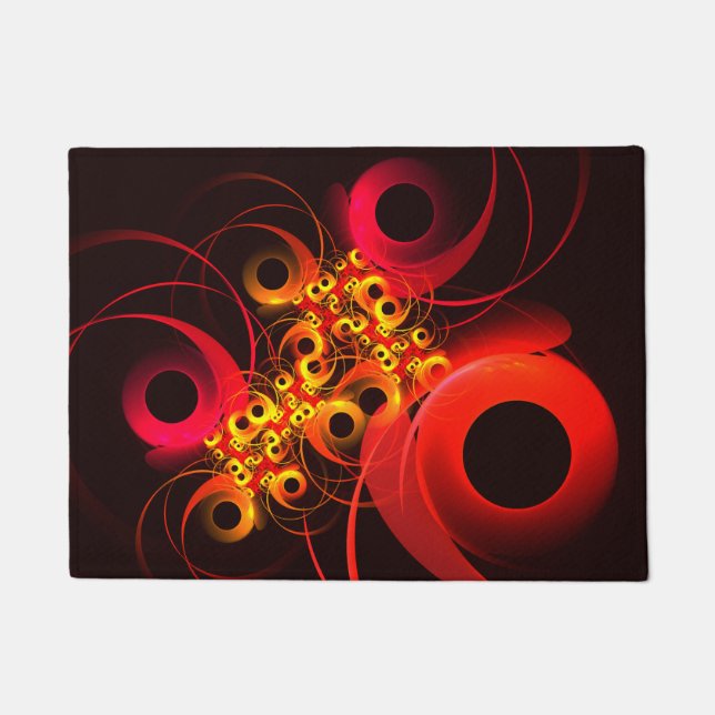 Farbige Kreise Modernes Abstraktes Kunstmuster #08 Fußmatte (Vorderseite)