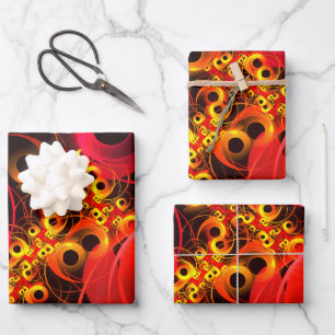 Farbige Kreise Modernes Abstraktes Kunstmuster #08 Geschenkpapier Set