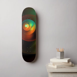 Farbige Kreise Modernes Abstraktes Kunstmuster #18 Skateboard