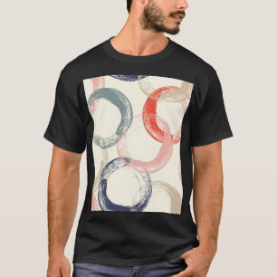 Farbige Kreise Pinsel Struktur Muster T-Shirt