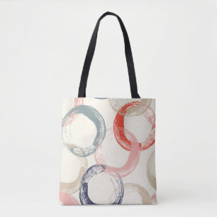Farbige Kreise Pinsel Struktur Muster Tasche