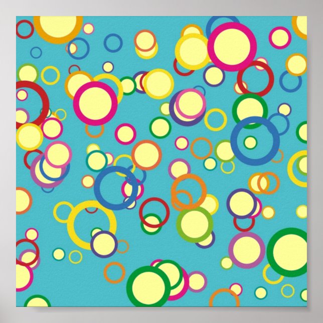 Farbige Kreise Poster (Vorne)