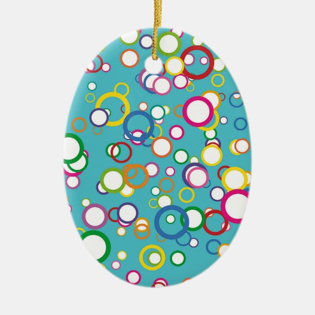 Farbige Kreise Rainbow Ornament (Vorne)