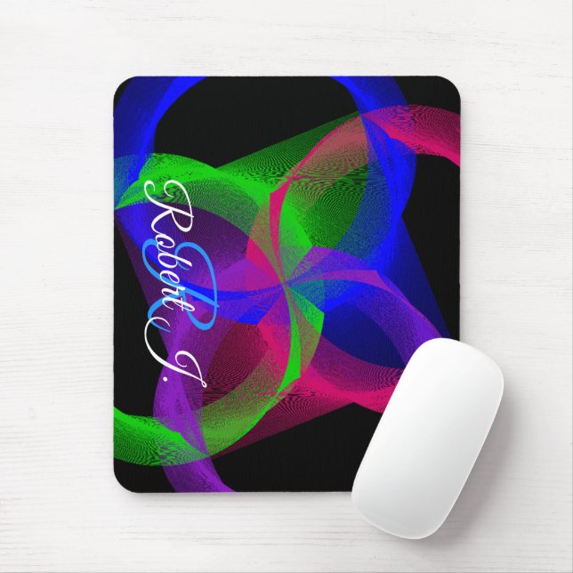 Farbige kreisförmige Blend-Geometric-Mauspad Mousepad (Mit Mouse)