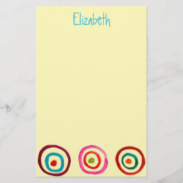 Farbige kreisförmige Regenbogenfarbe Briefpapier