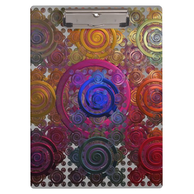 Farbige Kreislaufplatten Zwischenablage Klemmbrett (Vorderseite)