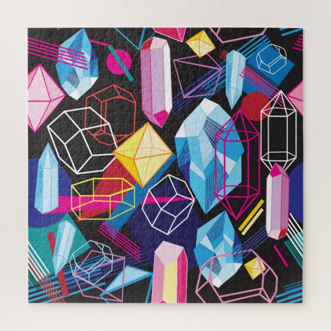 Farbige Kristalle, abstrakter Hintergrund (Vertikal)