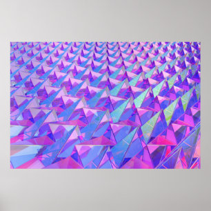 Farbige Kristallpyramiden Poster