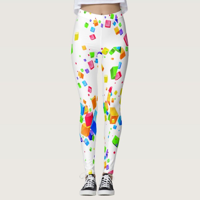 Farbige Kuben 1 Leggings (Vorderseite)