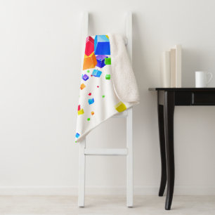 Farbige Kuben 1 Sherpadecke