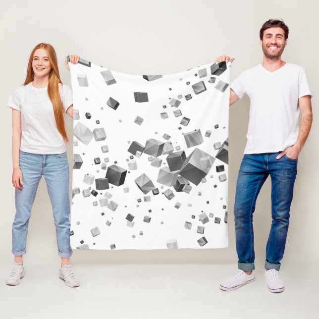 Farbige Kuben 3 Fleecedecke (Beispiel)