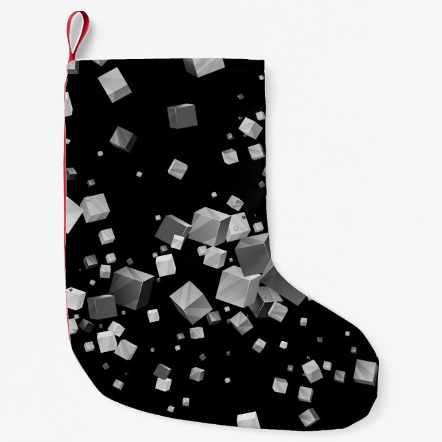 Farbige Kuben 4 Kleiner Weihnachtsstrumpf (Vorderseite)