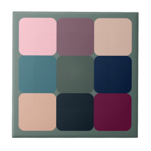 Farbige Kuben Fliese