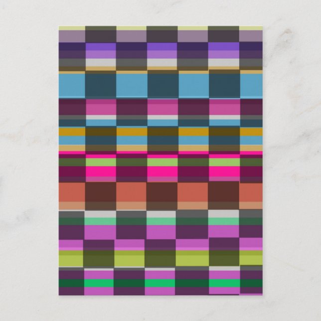 Farbige Kuben Postkarte (Vorderseite)
