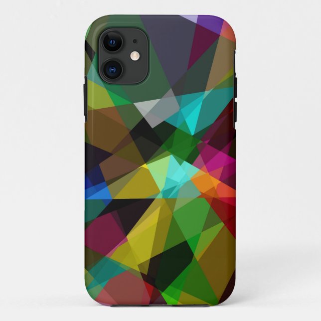 Farbige Kubismus-Kunst Case-Mate iPhone Hülle (Rückseite)