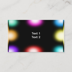 Farbige Kugeln auf Schwarz Visitenkarte