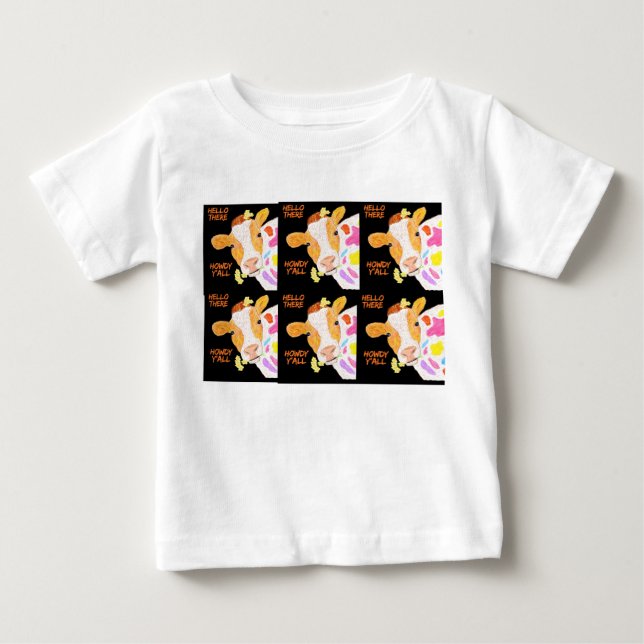 farbige Kuh Baby T-shirt (Vorderseite)