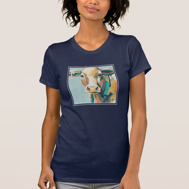 farbige Kuh T-Shirt (Vorderseite)