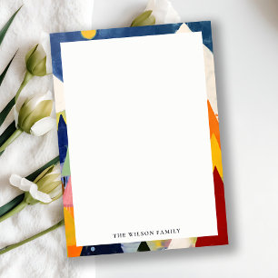 Farbige kühne retro-abstrakte Weihnachtslandschaft Mitteilungskarte