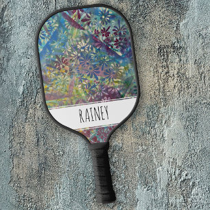 Farbige künstlerische funky abstrakte bemalte Must Pickleball Schläger