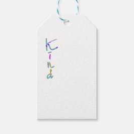 Farbige künstlerische KIND-Typografie Inspirierend Geschenkanhänger