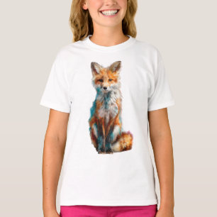 Farbige künstlerische Wasserfarben-Spritzer Rotfuc T-Shirt