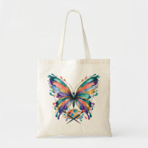 Farbige Künstlerschmetterling-Wasserfarbe-Tragetas