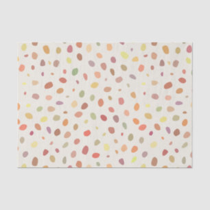 Farbige Kunstpunkte auf Beige Seidenpapier