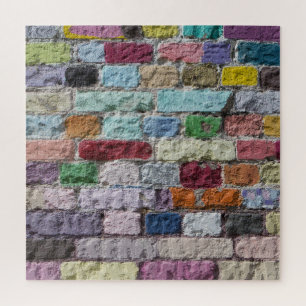 Farbige, lackierte Ziegelwand Textur