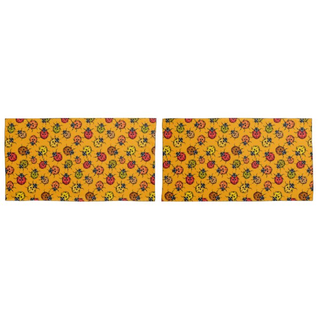 Farbige Ladybugs Kissenbezug (Vorderseite-Set)