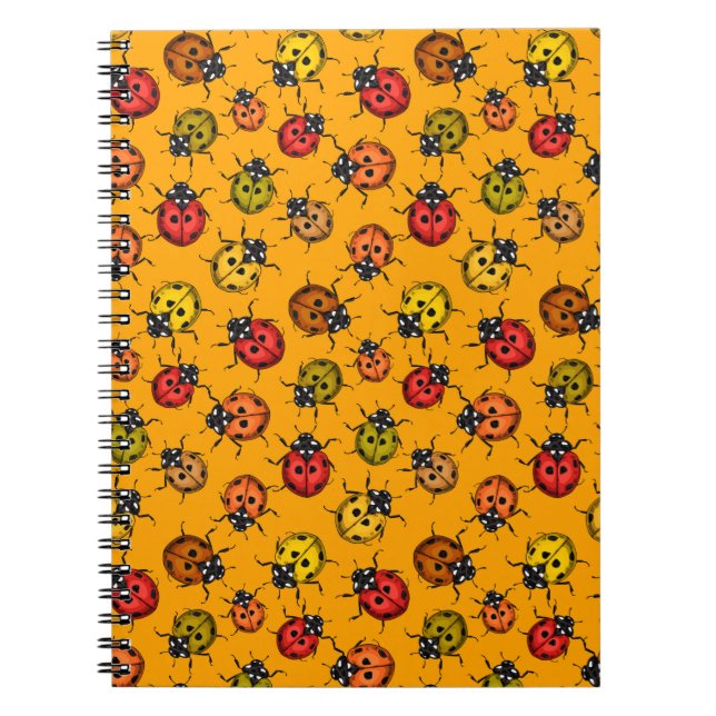 Farbige Ladybugs Notizblock (Vorderseite)