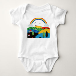 Farbige ländliche Landschaft Baby Strampler