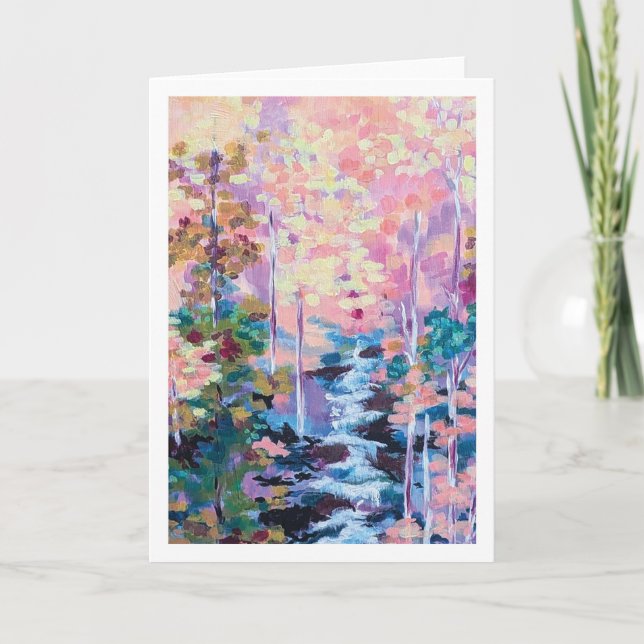 Farbige Landschaftlich machen mehr Dankeskarte (Vorderseite)