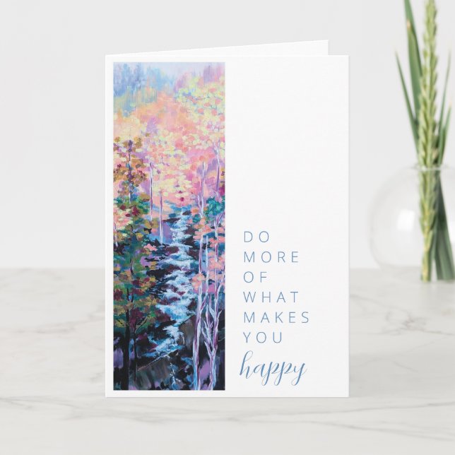 Farbige Landschaftlich machen mehr Dankeskarte (Vorderseite)