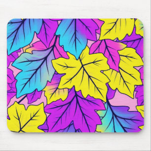 Farbige Leaf Design Schreibtisch Mat & Mouse Pad Mousepad