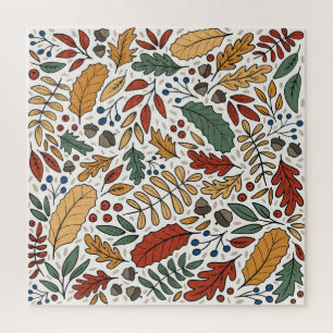 Farbige Leaf-Quadrat-Gestaltung im Herbst